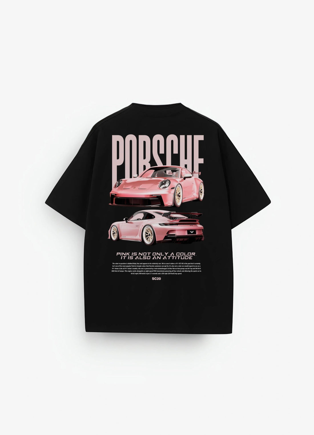 Porsche Oversized T-shirt Black - Strells