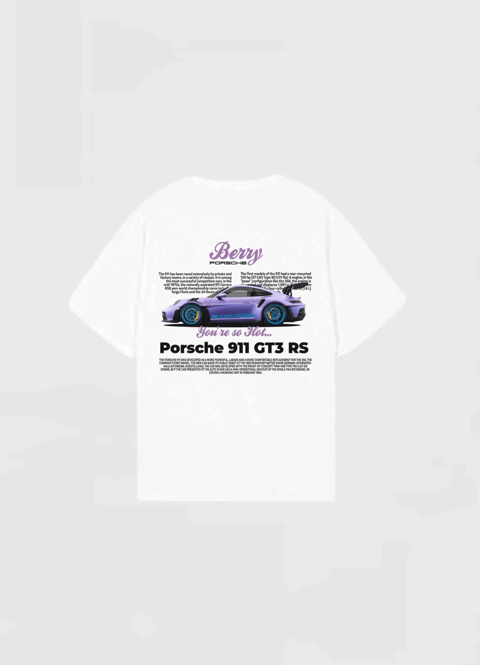 Porshe 911 GT3 RS Oversized T-shirt 0ff - white - Strells