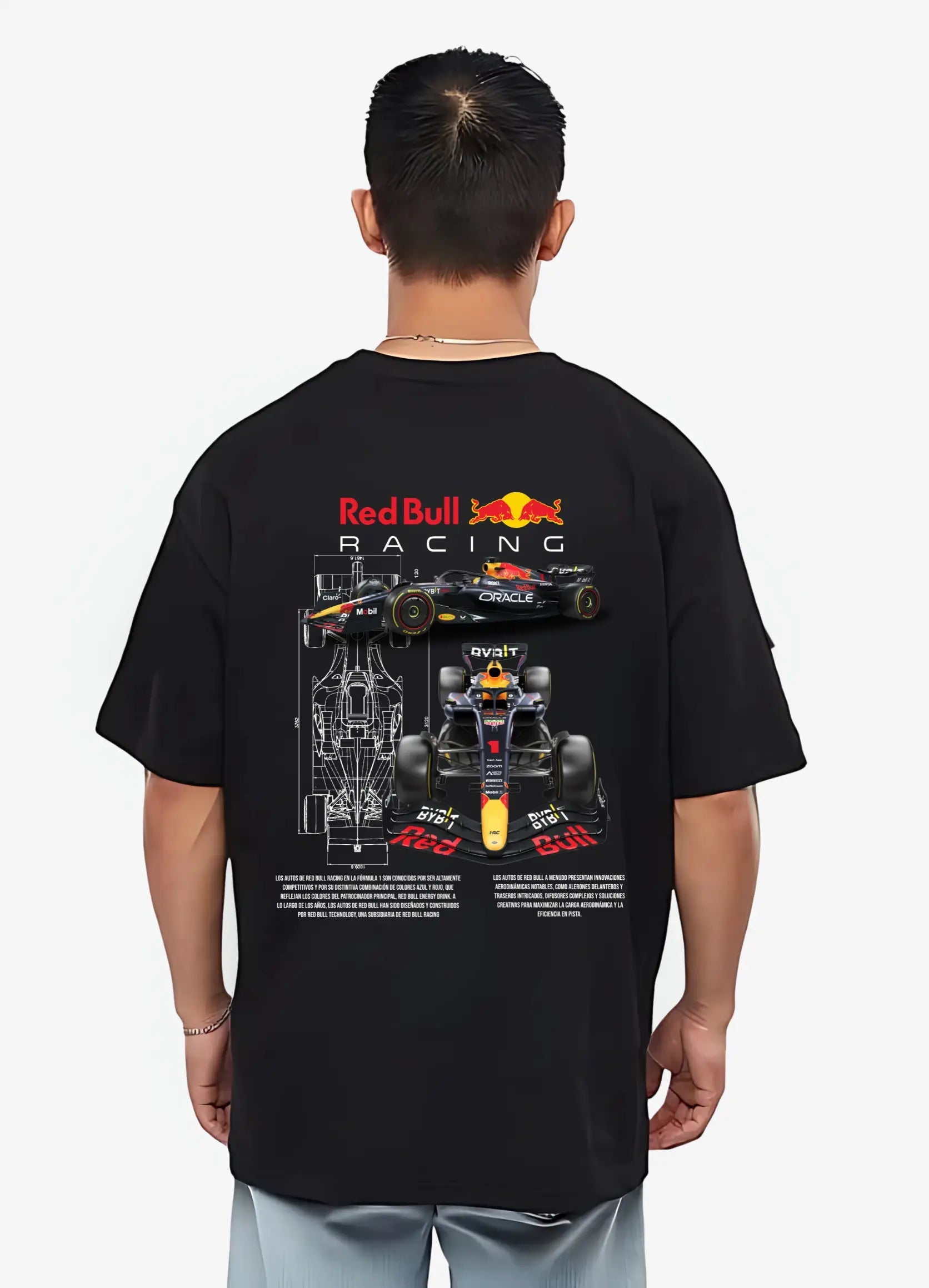Red Bull Racing Oversized T-shirt Black - Strells