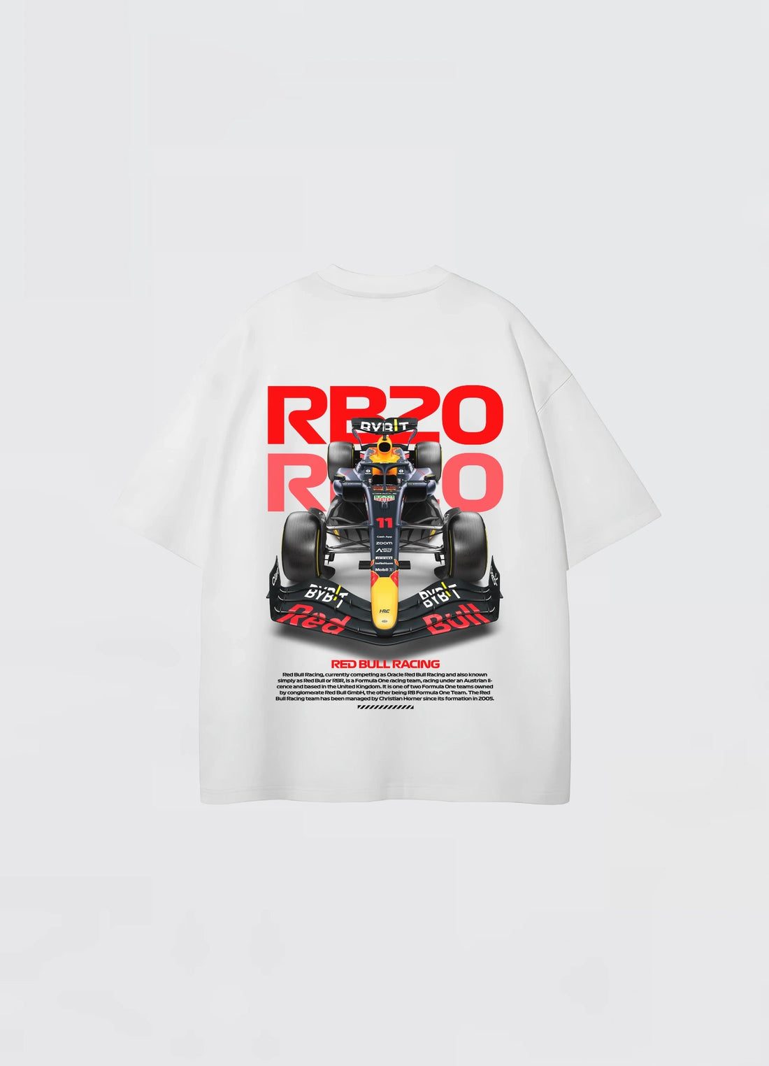 Red Bull Racing RB20 Oversized T-shirt White - Strells