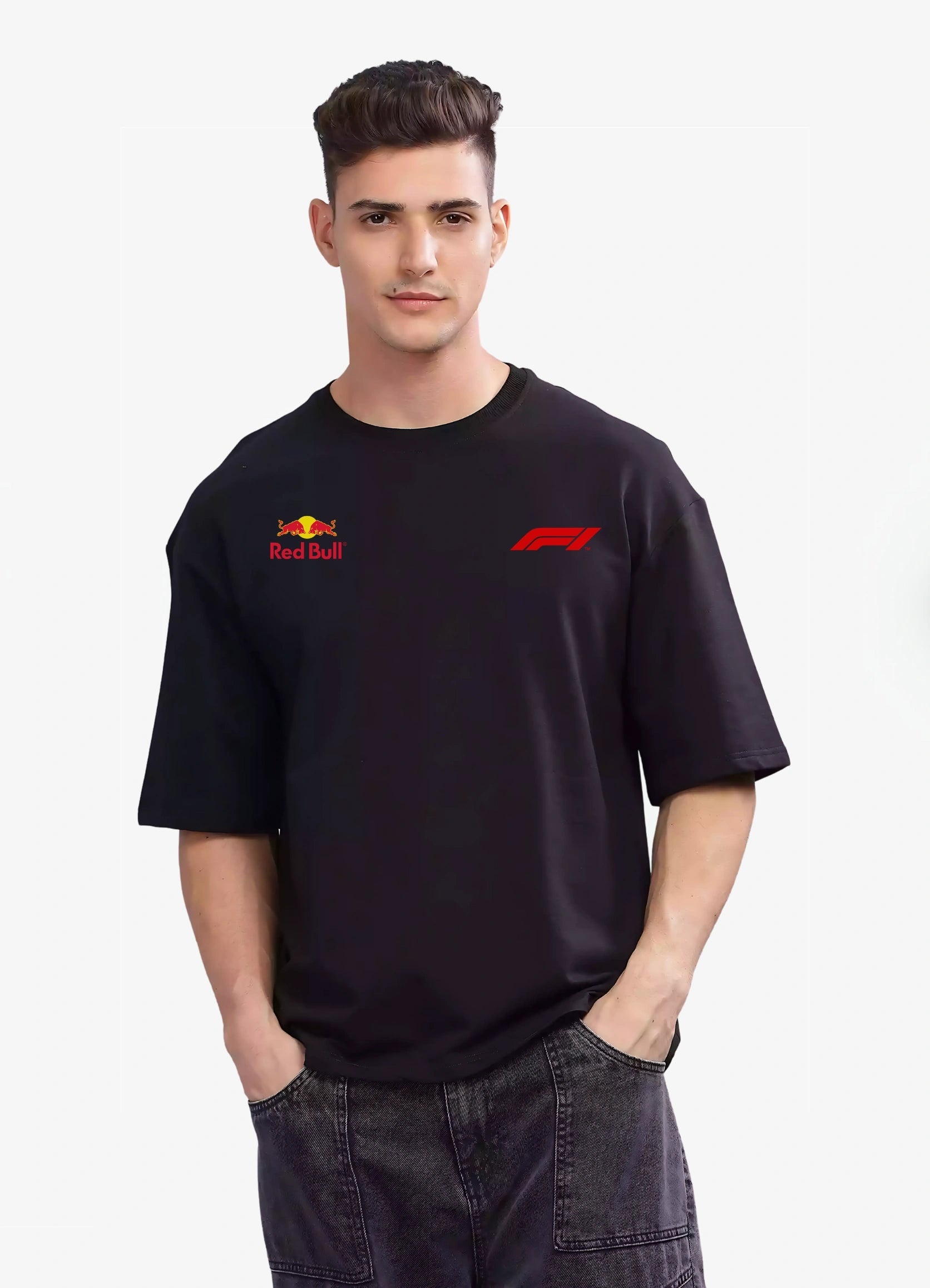 Red Bull Racing RB21 Oversized T-shirt Black - Strells