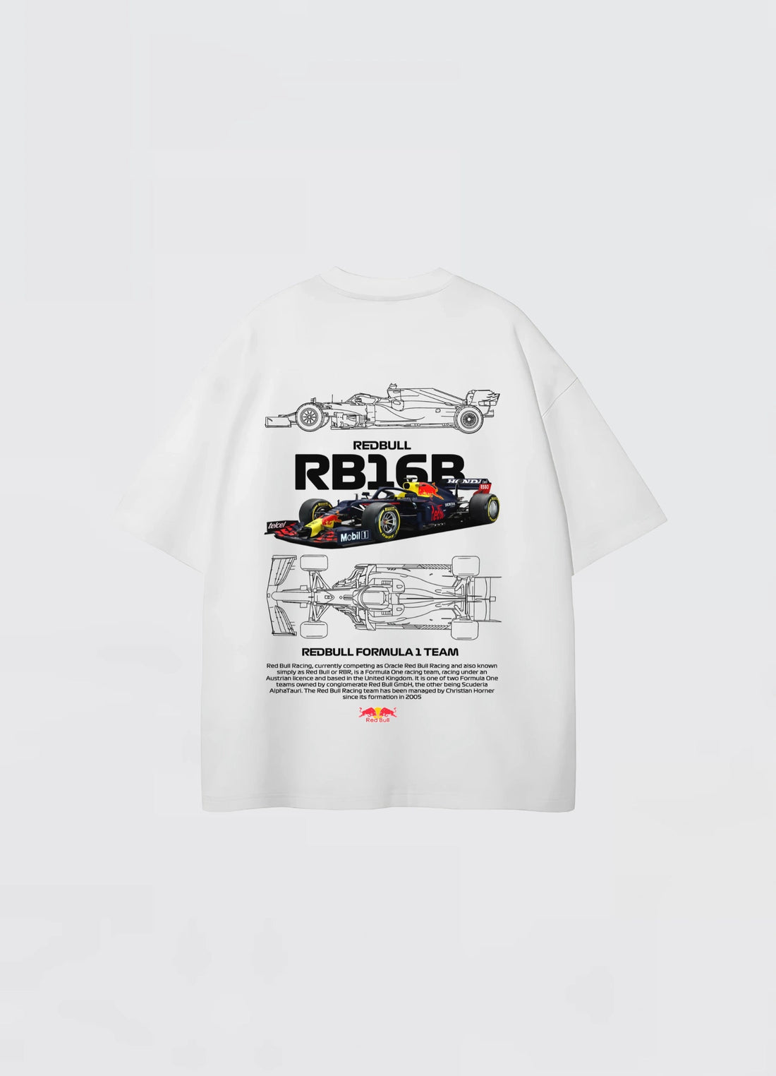 Red bull RB16B Oversized T-shirt White - Strells