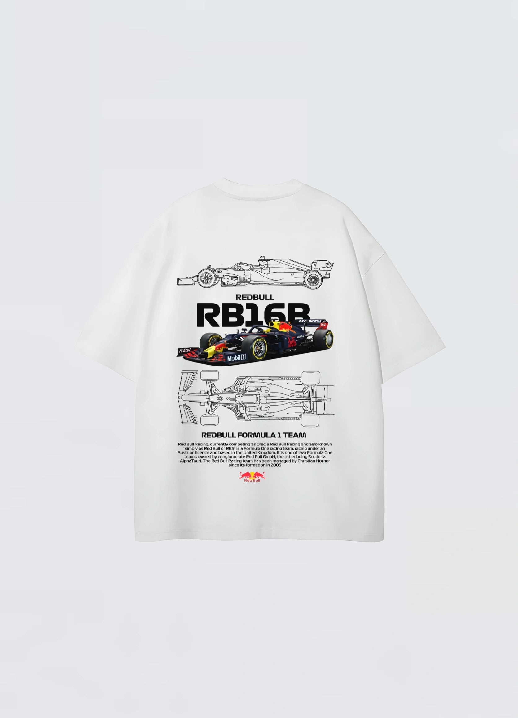 Red bull RB16B Oversized T-shirt White - Strells