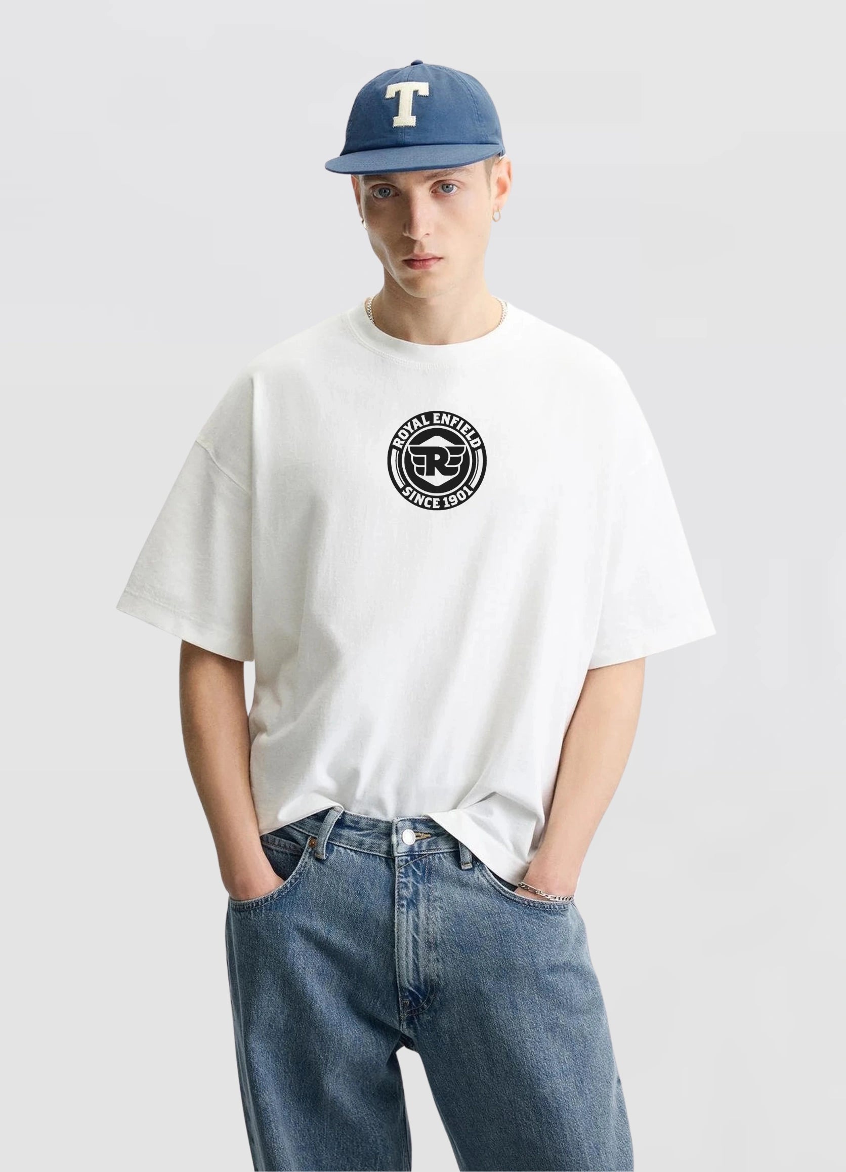 Royal Enfield GT 650 Oversized T-shirt White - Strells