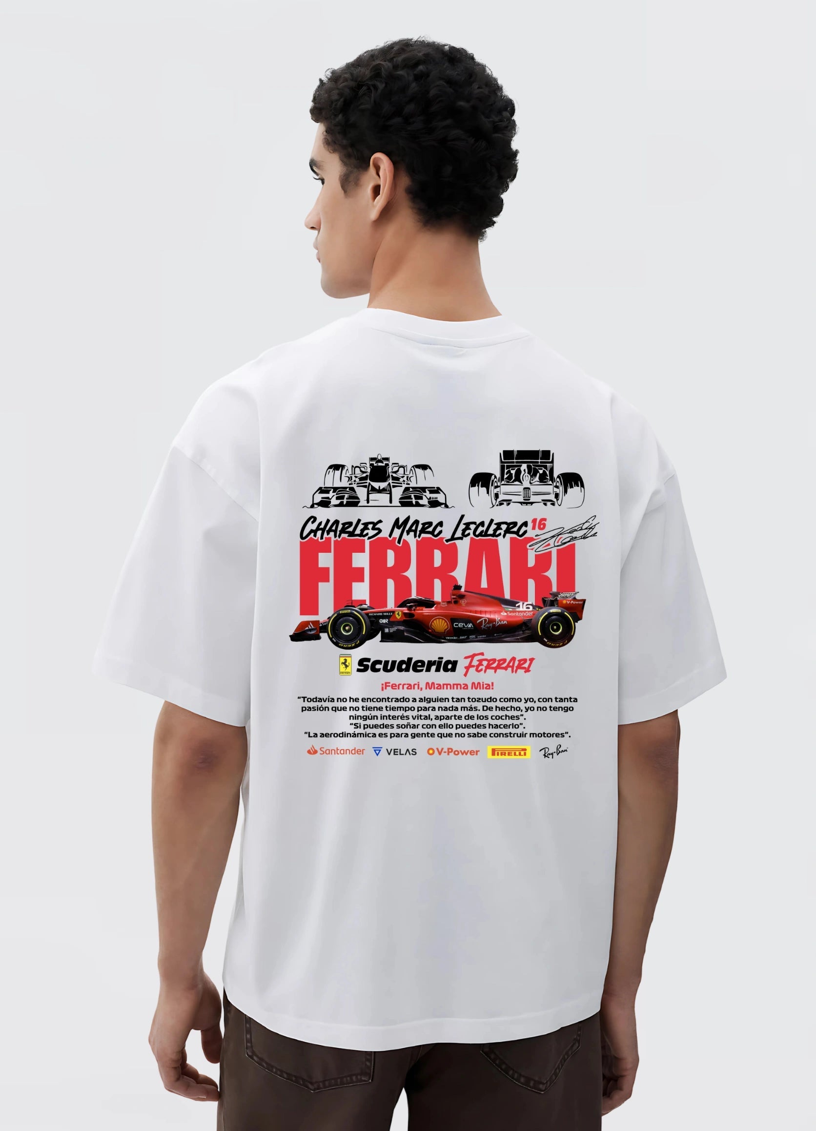 Scuderia Ferrari F1 Oversized T-shirt Off - white - Strells