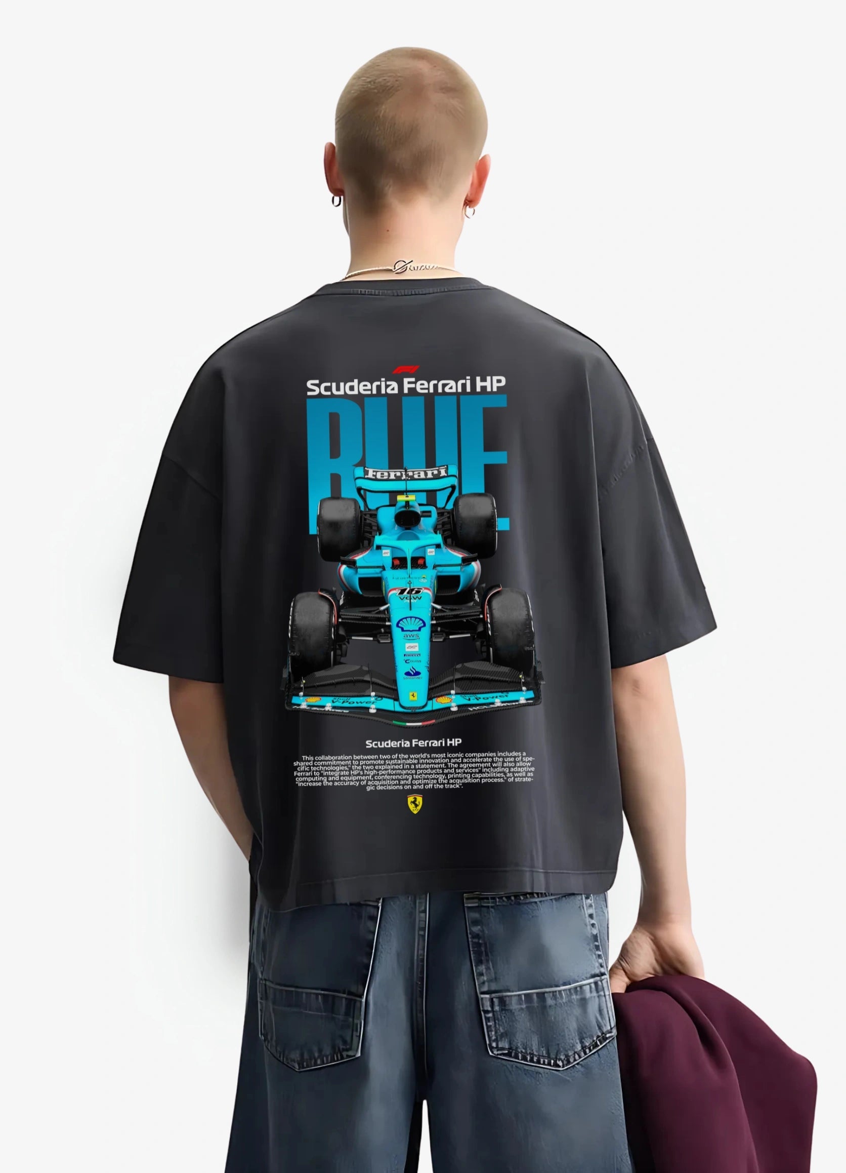 Scuderia Ferrari HP Oversized T-shirt Black - Strells