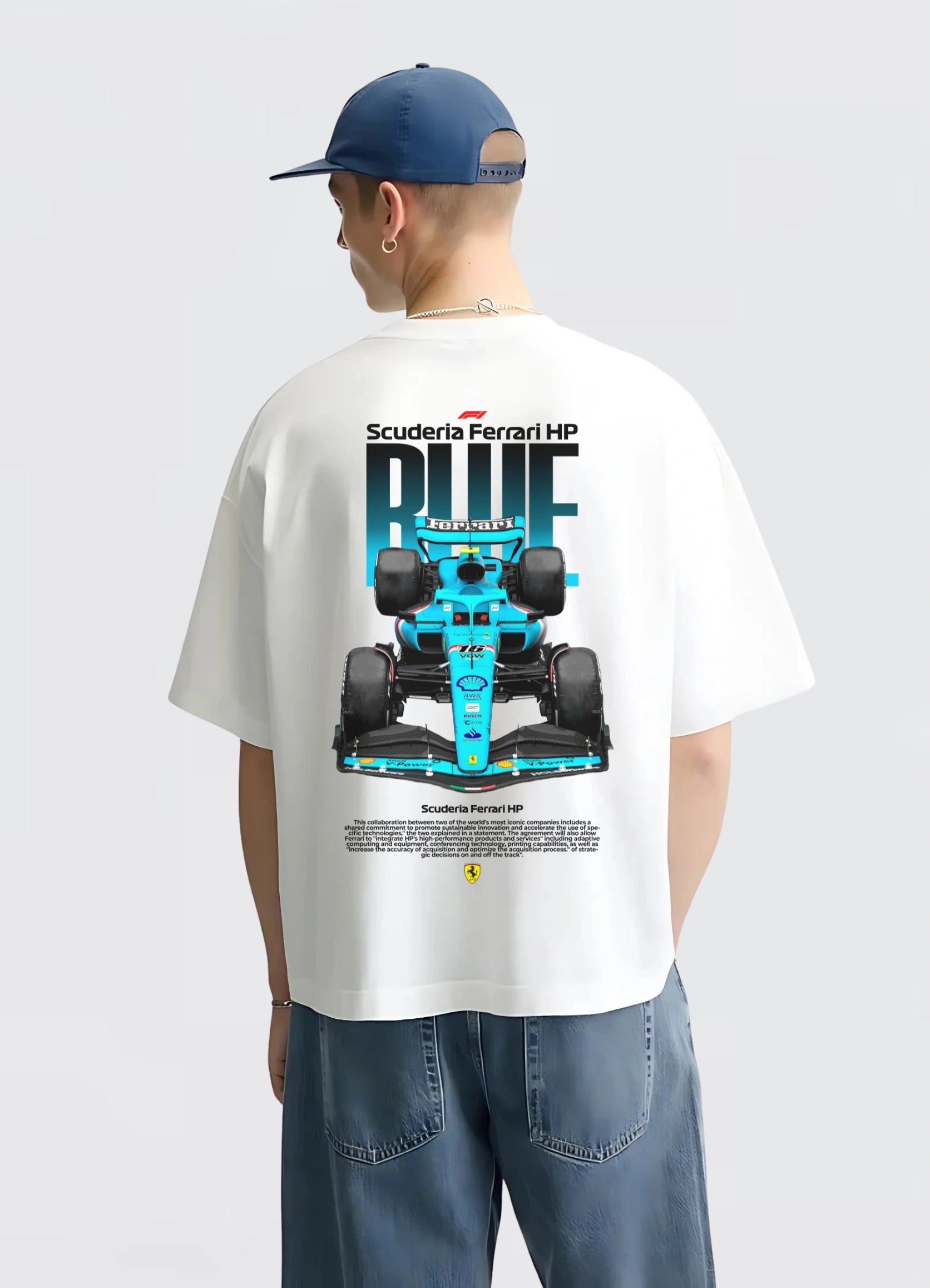 Scuderia Ferrari HP Oversized T-shirt White - Strells