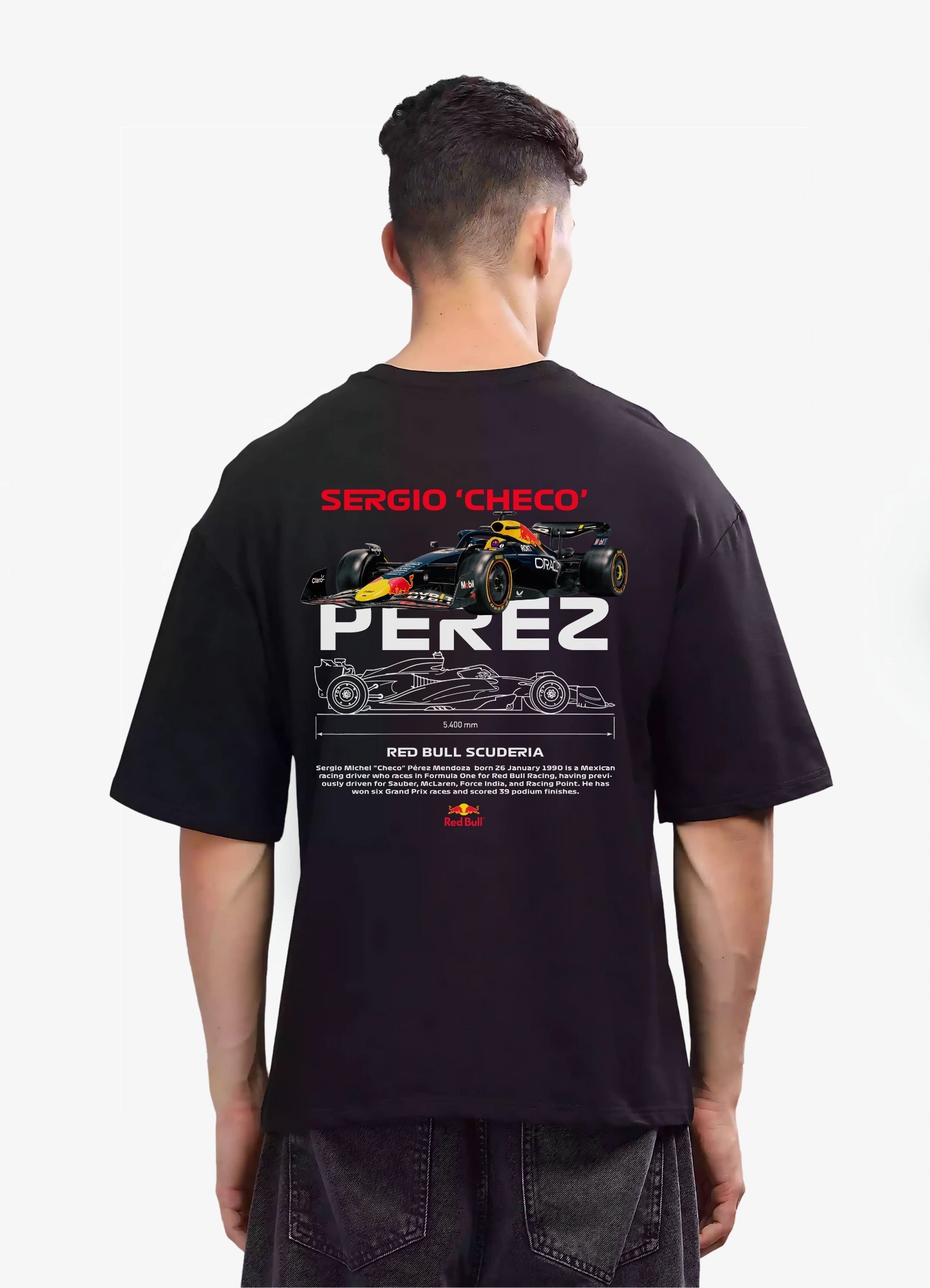 Sergio Checo Perez Oversized T-shirt Black - Strells