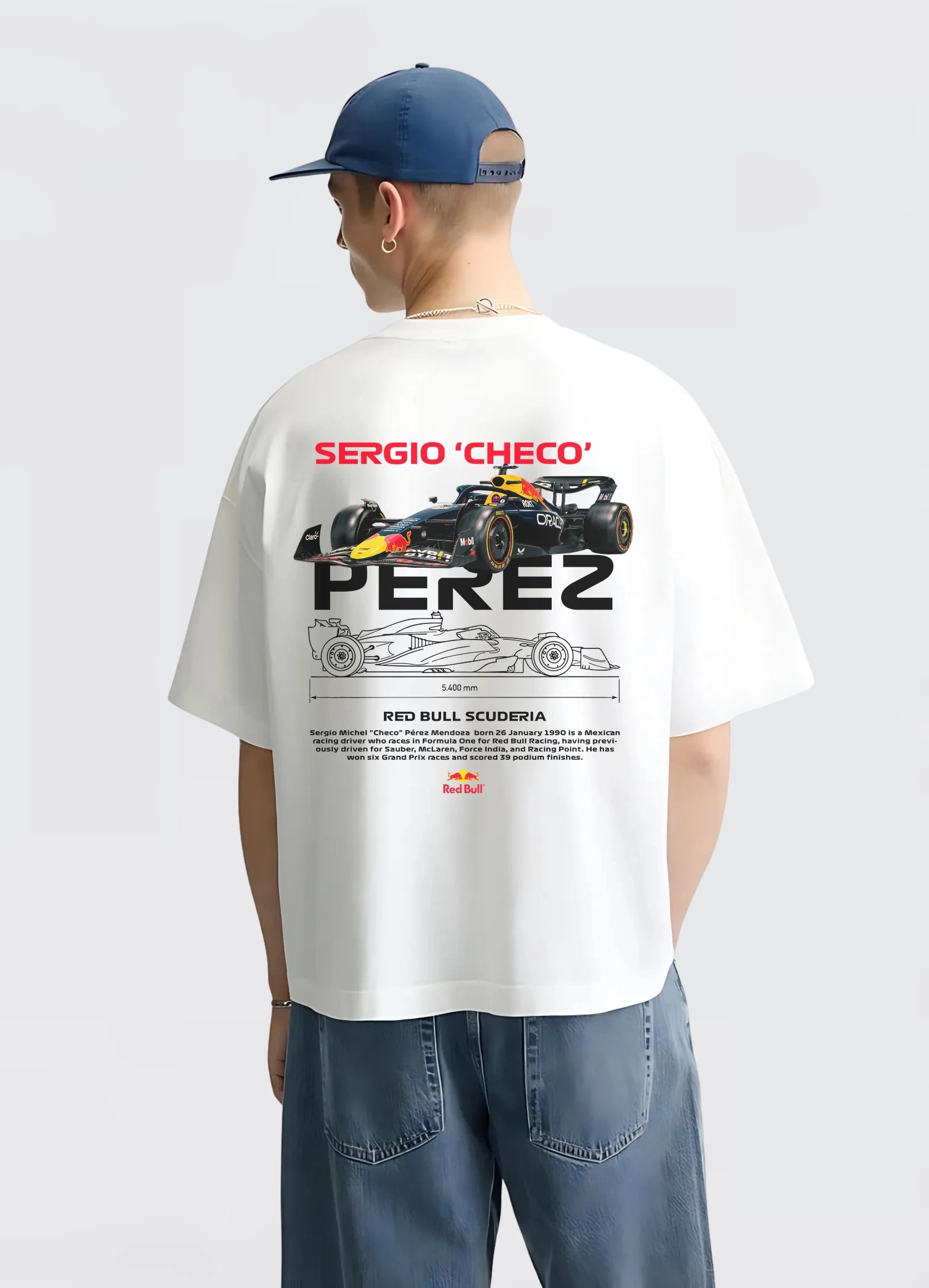 Sergio Checo Perez Oversized T-shirt White - Strells