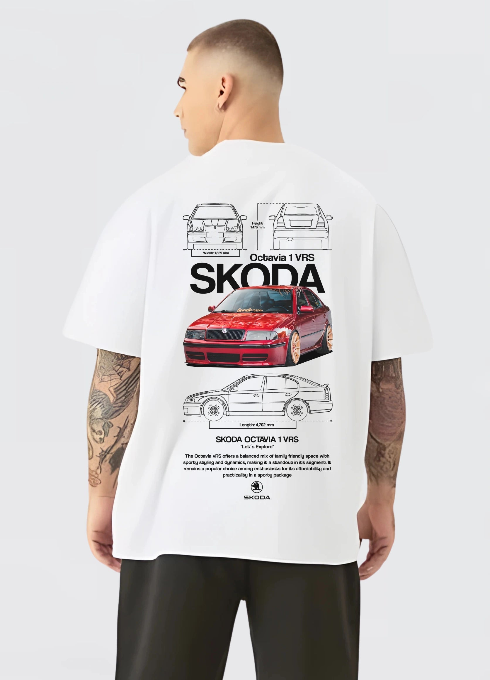 Skoda Octavia 1 VRS Oversized T-shirt Off - white - Strells