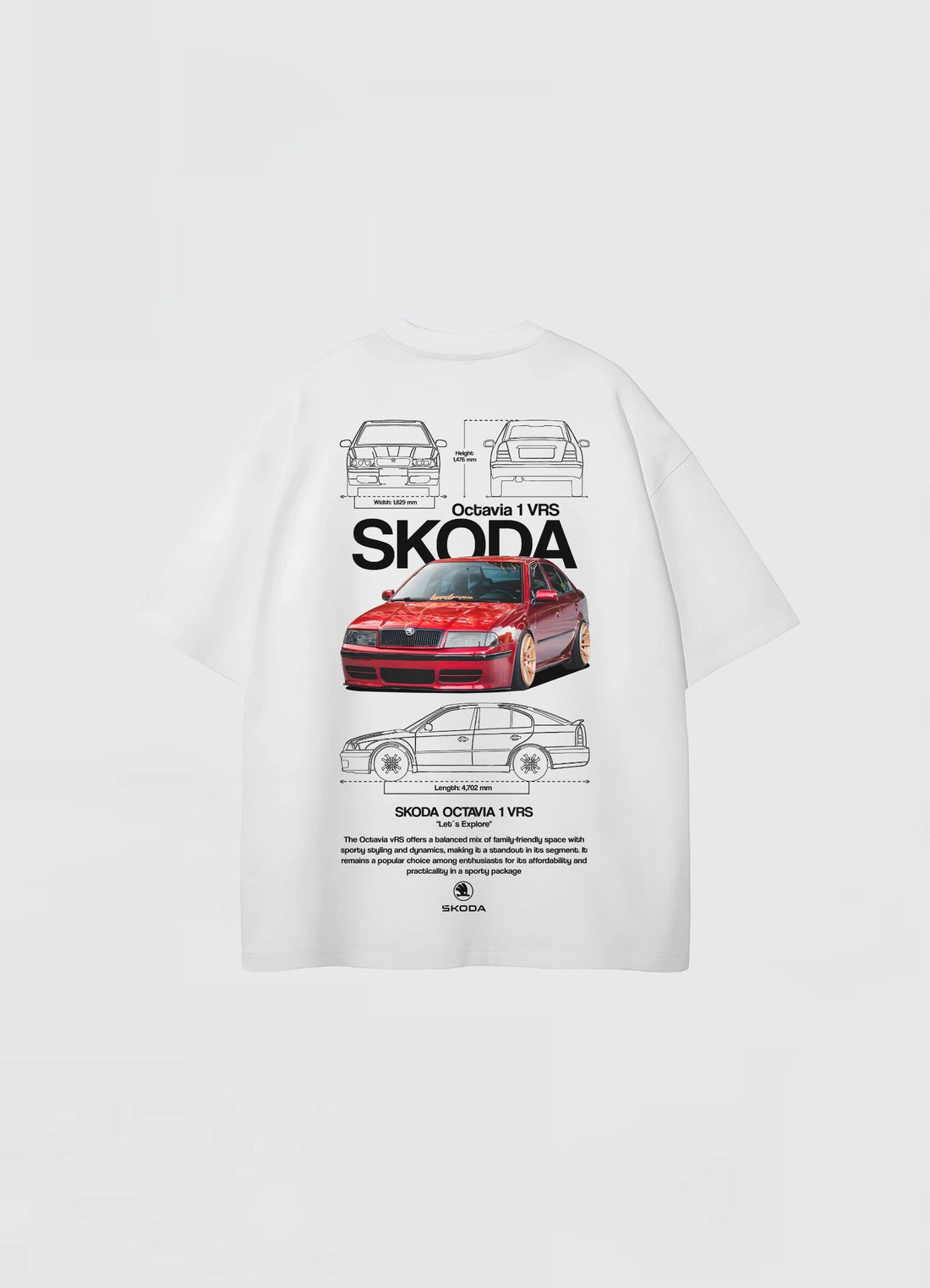 Skoda Octavia 1 VRS Oversized T-shirt Off - white - Strells