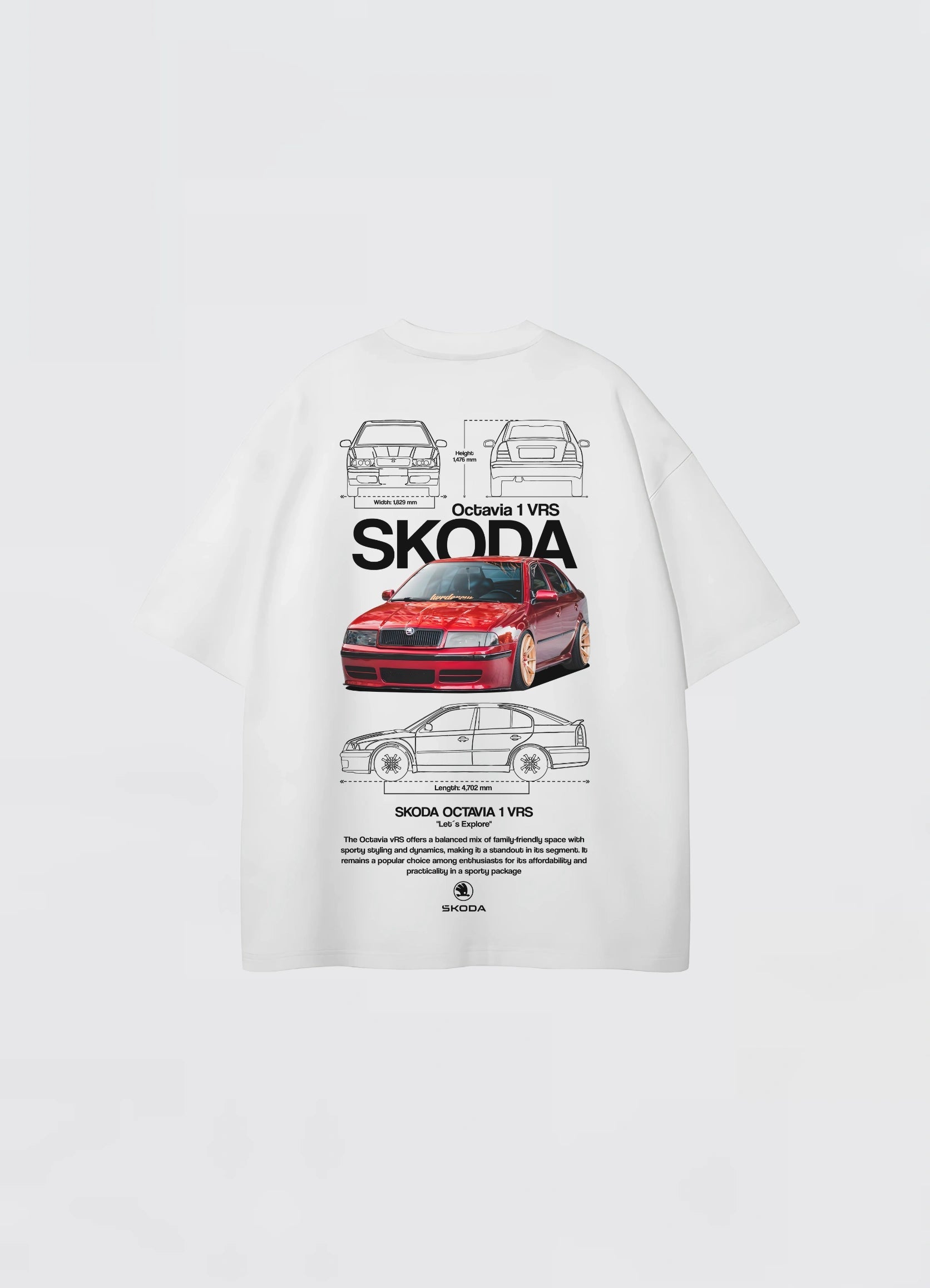 Skoda Octavia 1 VRS Oversized T-shirt Off - white - Strells