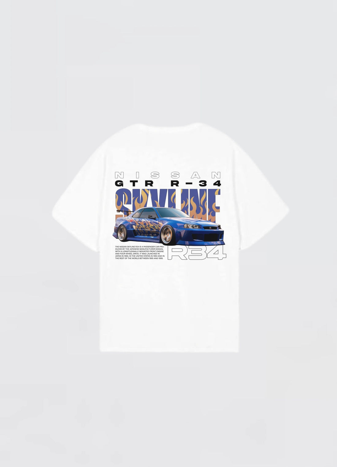 Skyline R34 Oversized T-shirt Off - white - Strells