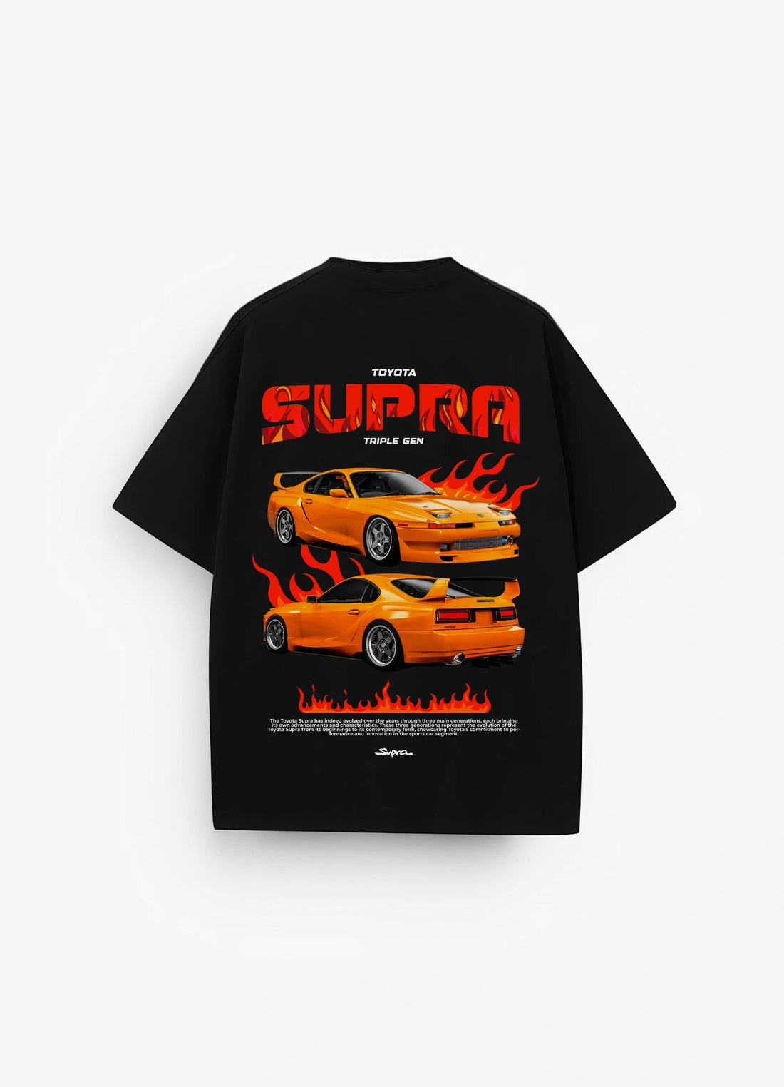 Toyota Supra 3rd GEN Oversized T-shirt Black - Strells