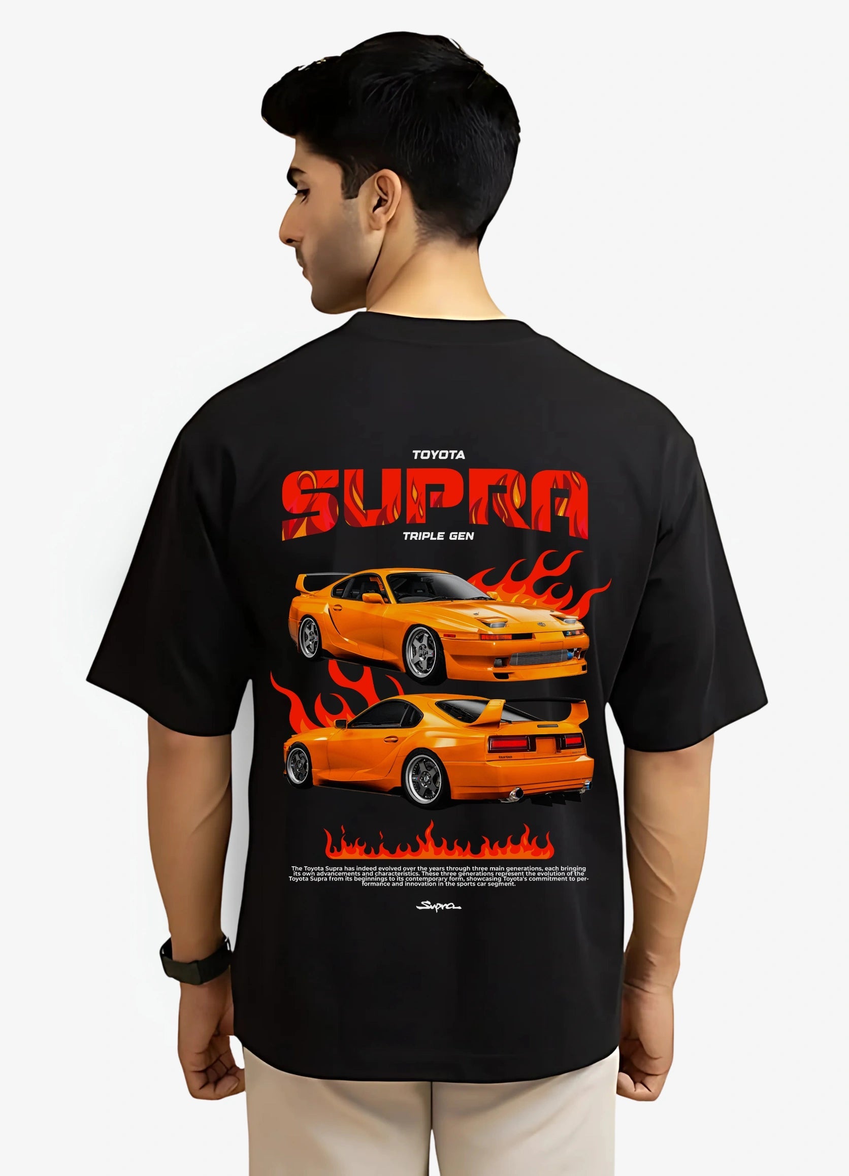 Toyota Supra 3rd GEN Oversized T-shirt Black - Strells