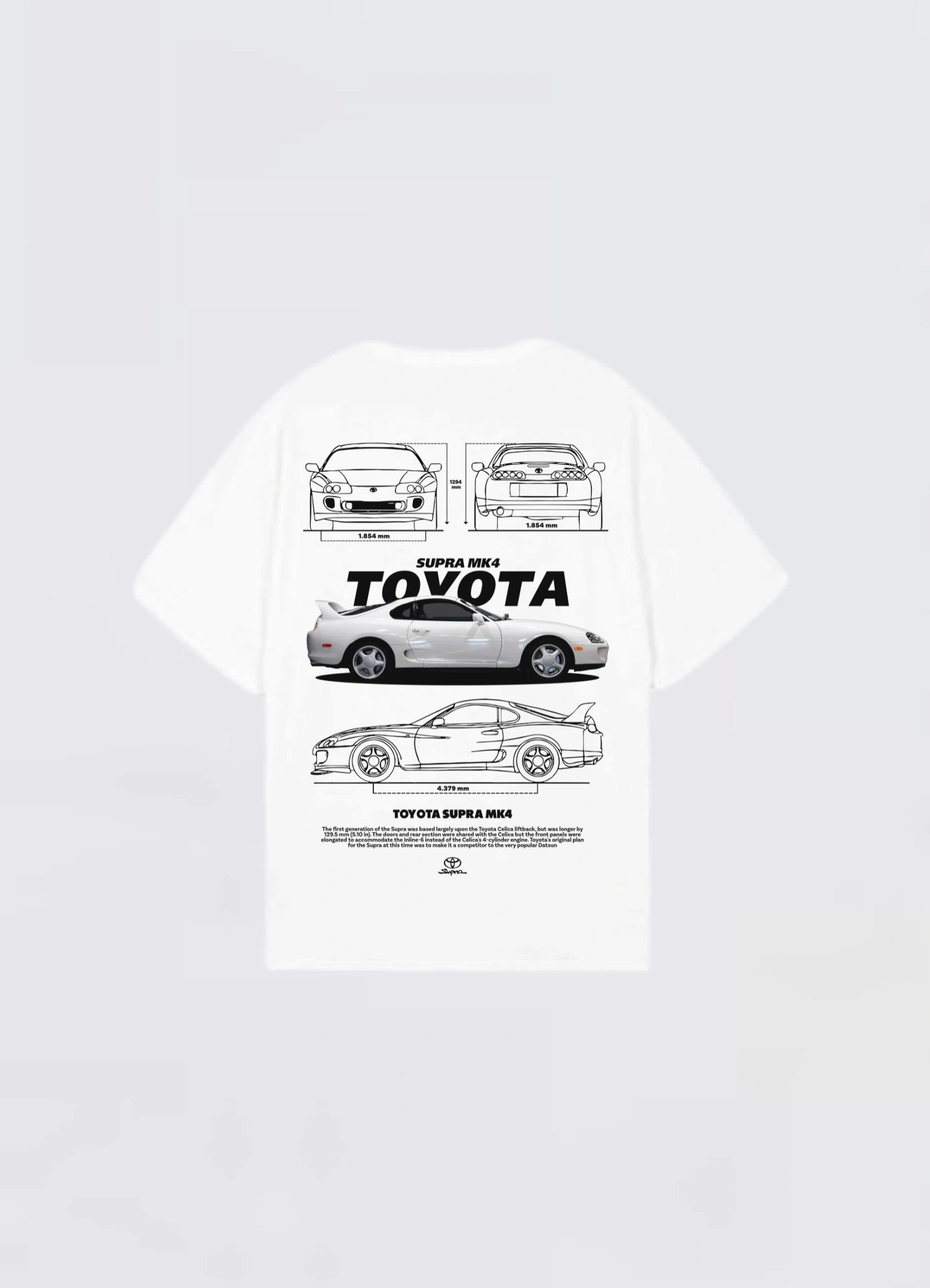 Toyota Supra Mark 4 Oversized T-shirt Off - white - Strells