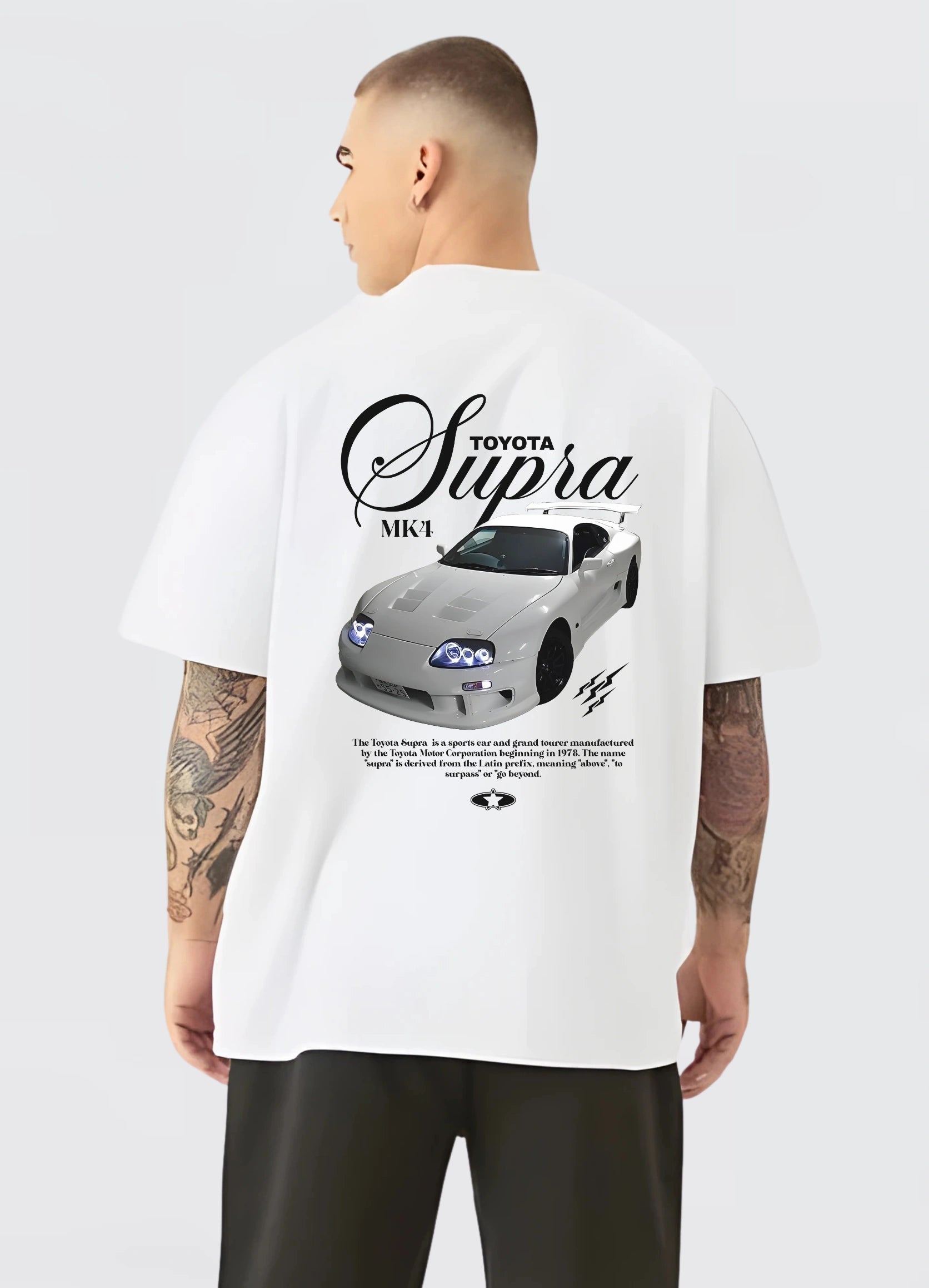 Toyota Supra Mark 4 Oversized T-shirt Off - white - Strells