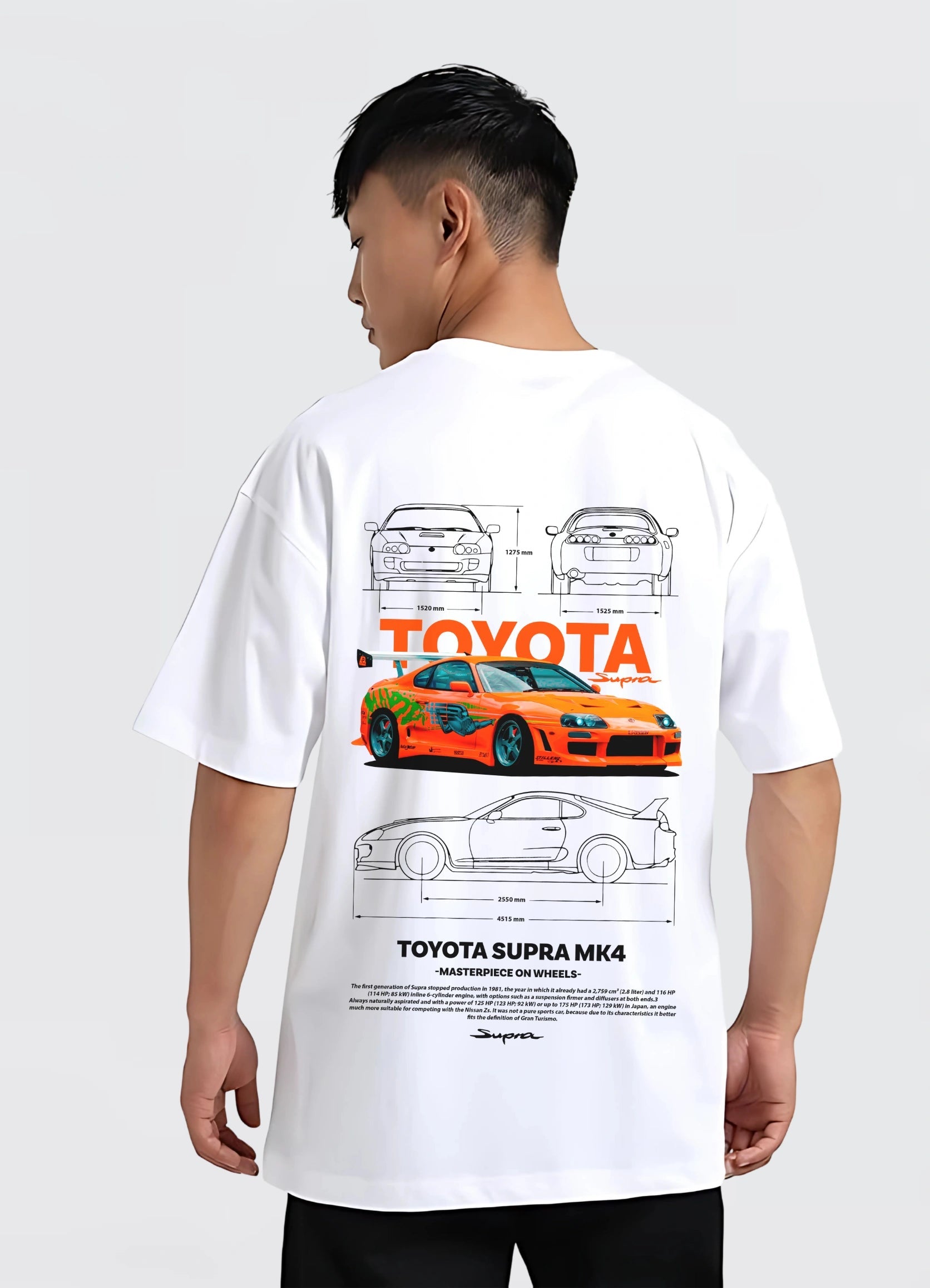 Toyota Supra MK4 Oversized T-shirt Off - white - Strells