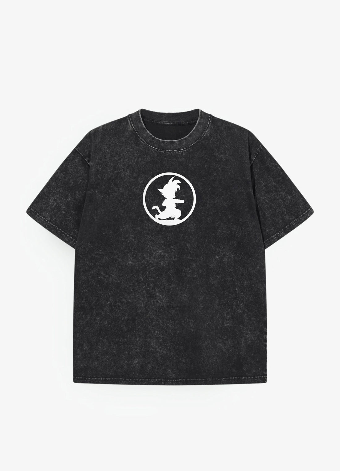Ultra Goku Acid Washed Oversized T-shirt Black - Strells