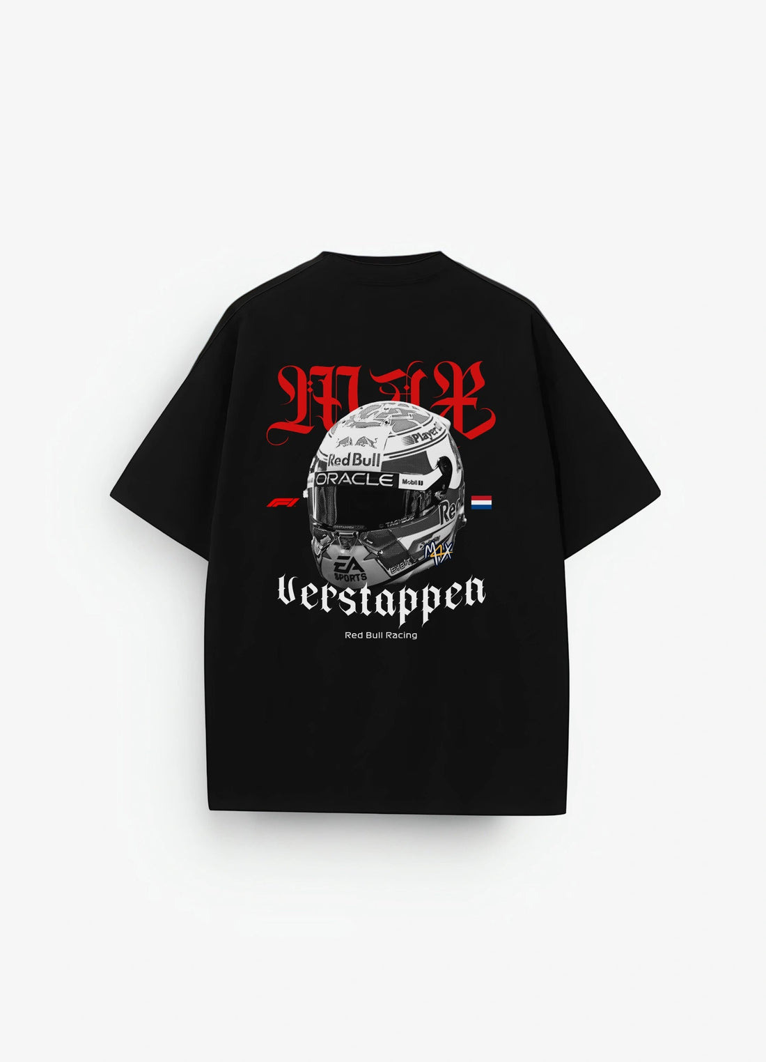 Verstappen Helmet Oversized T-shirt Black - Strells