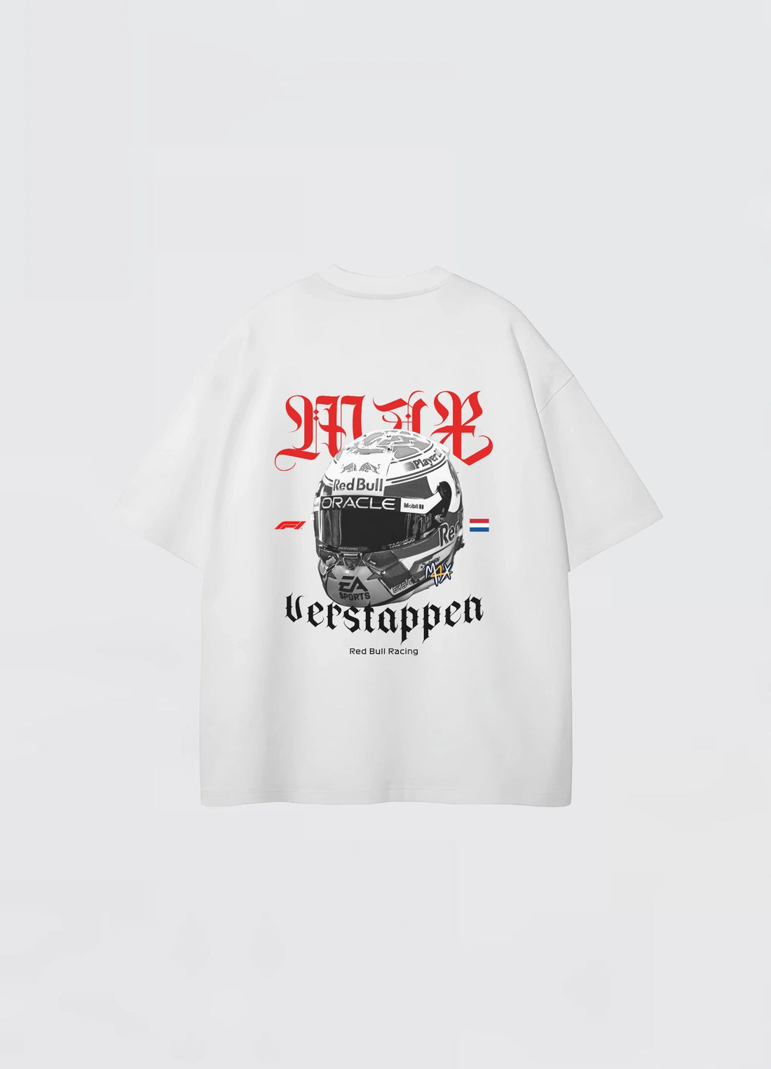 Verstappen Helmet Oversized T-shirt White - Strells