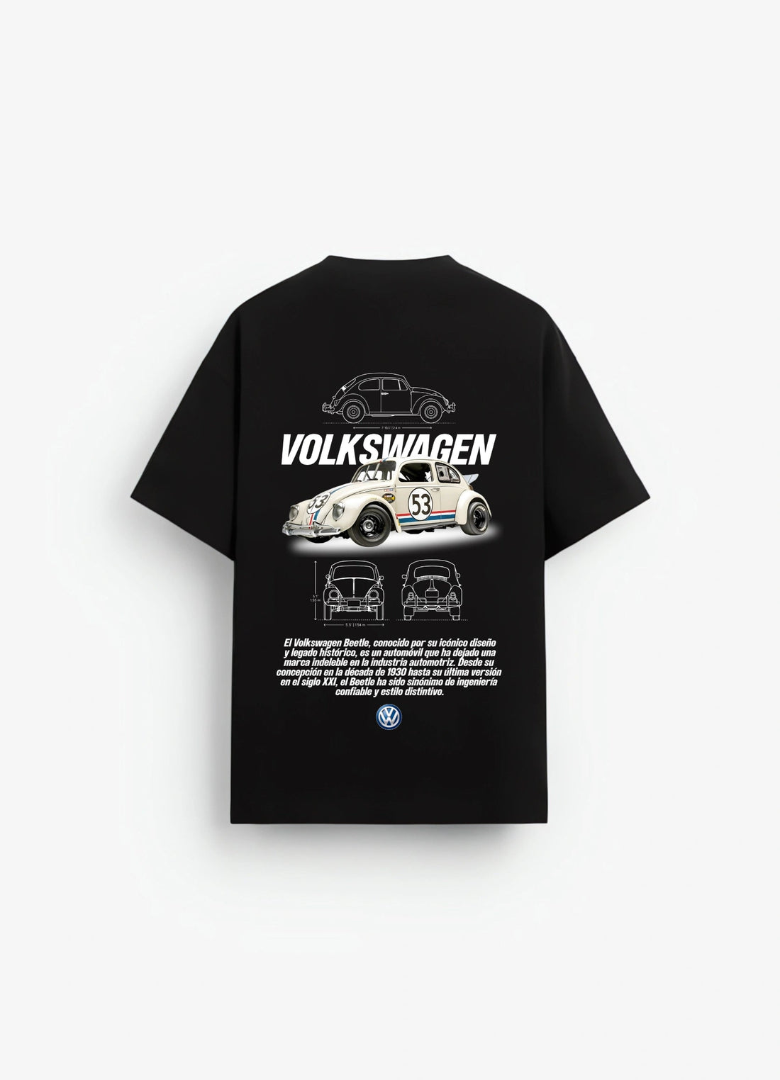 Volkswagen Beetle Oversized T-shirt Black - Strells