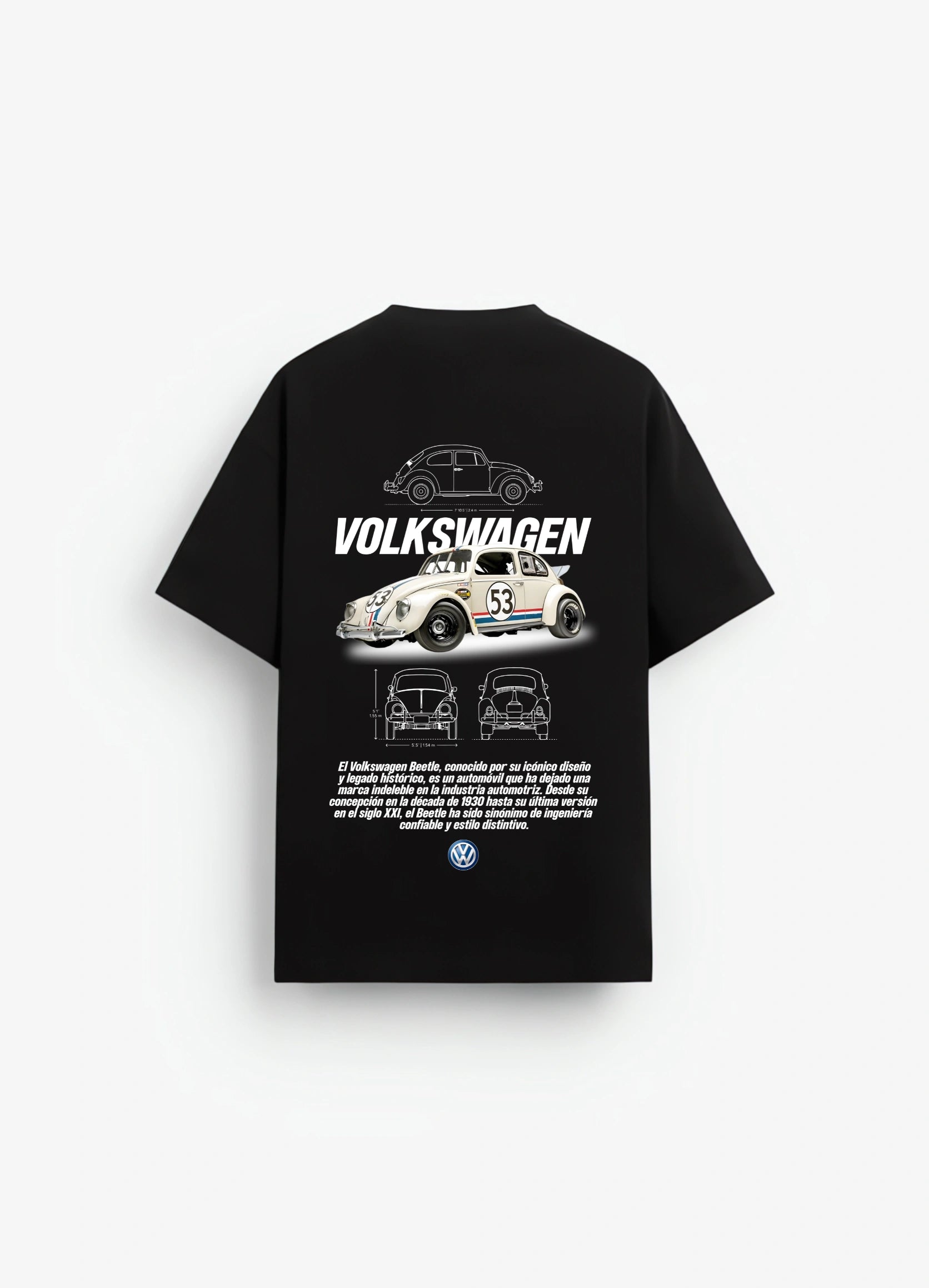 Volkswagen Beetle Oversized T-shirt Black - Strells