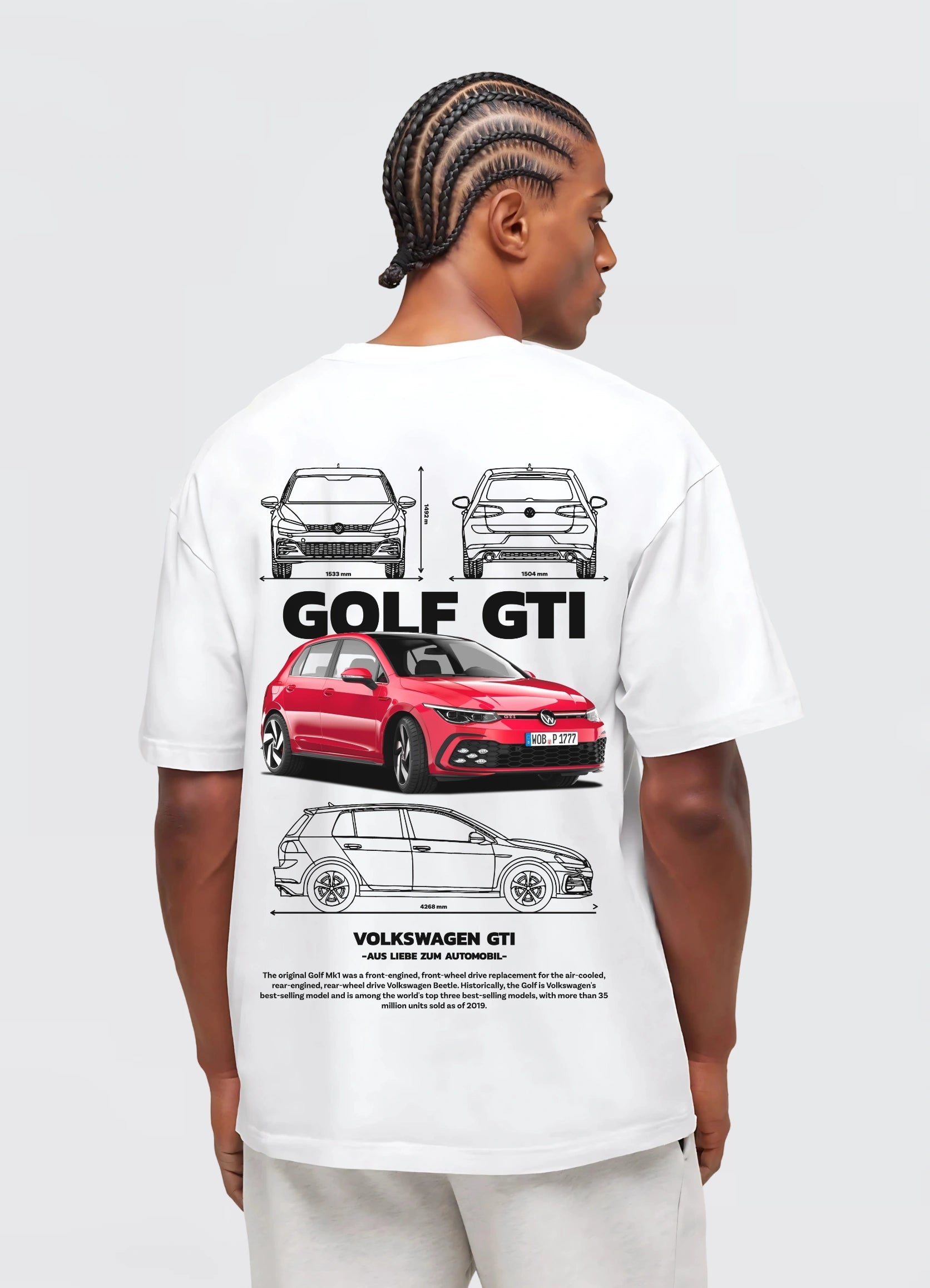 Volkswagen Golf GTI Oversized T-shirt Off - white - Strells