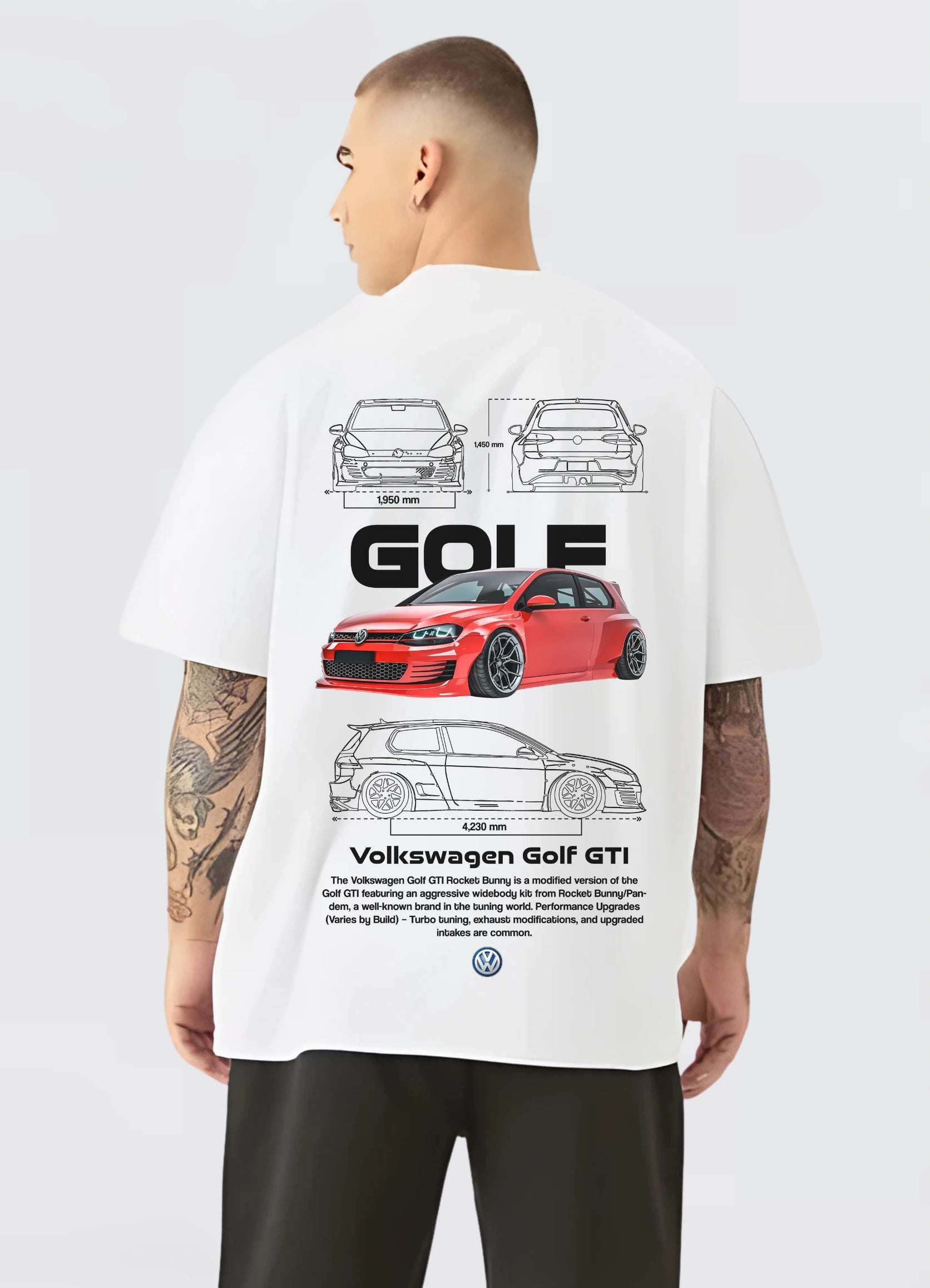 Volkswagen Golf GTI Oversized T-shirt Off - white - Strells