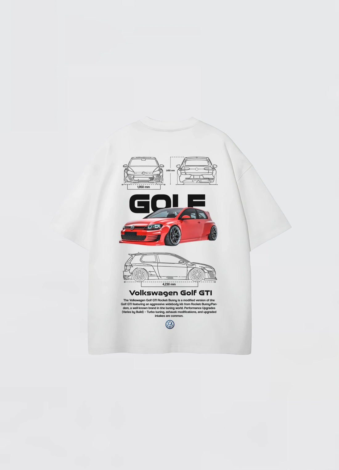 Volkswagen Golf GTI Oversized T-shirt Off - white - Strells