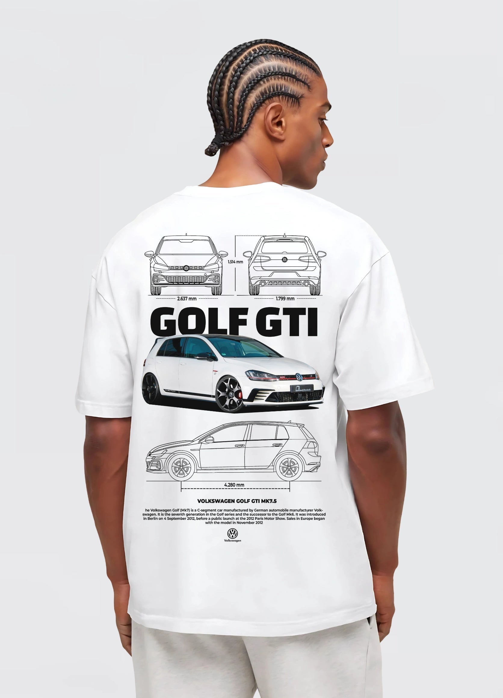 Volkswagen Golf GTI Oversized T-shirt Off - white - Strells
