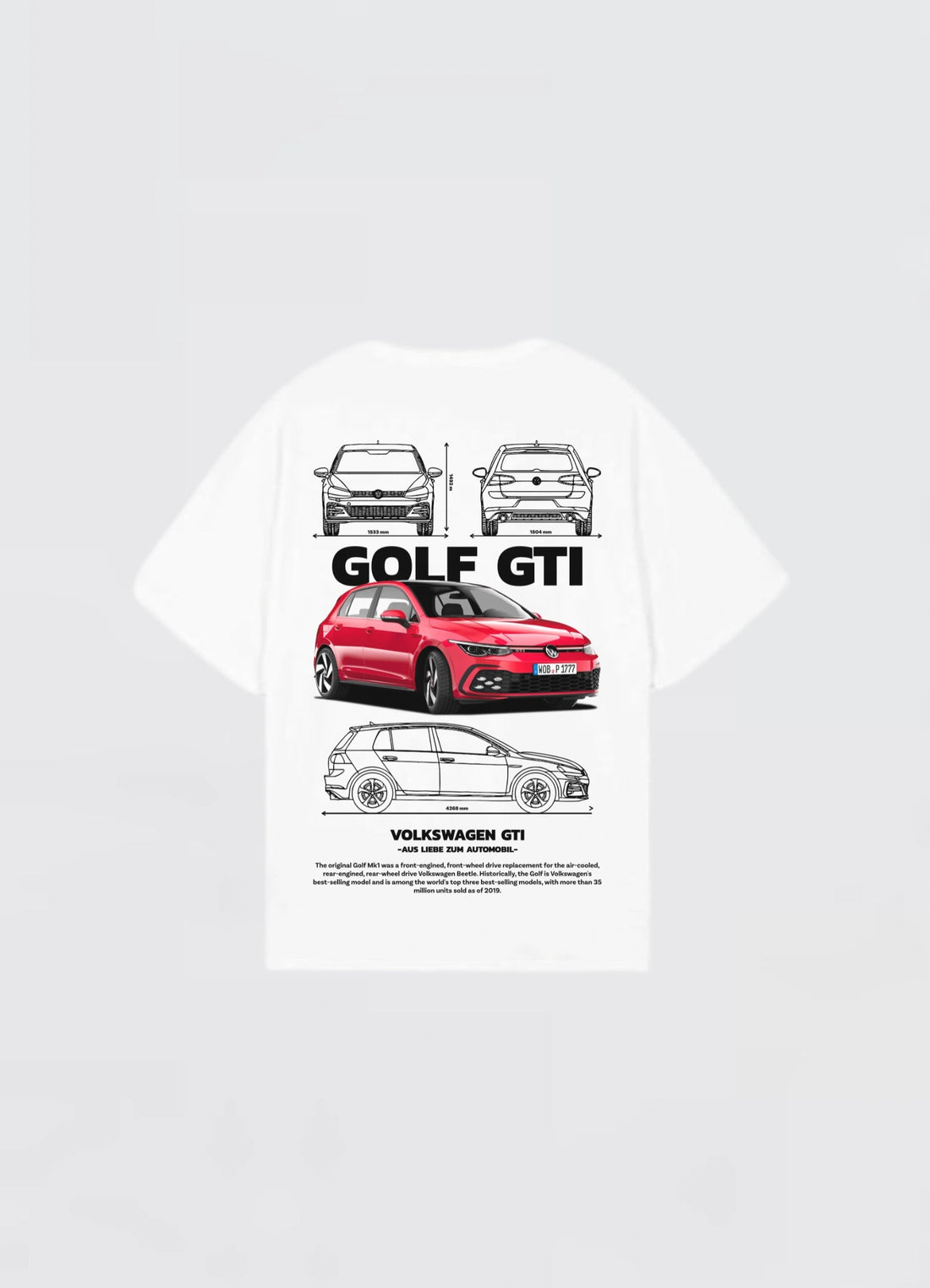 Volkswagen Golf GTI Oversized T-shirt Off - white - Strells