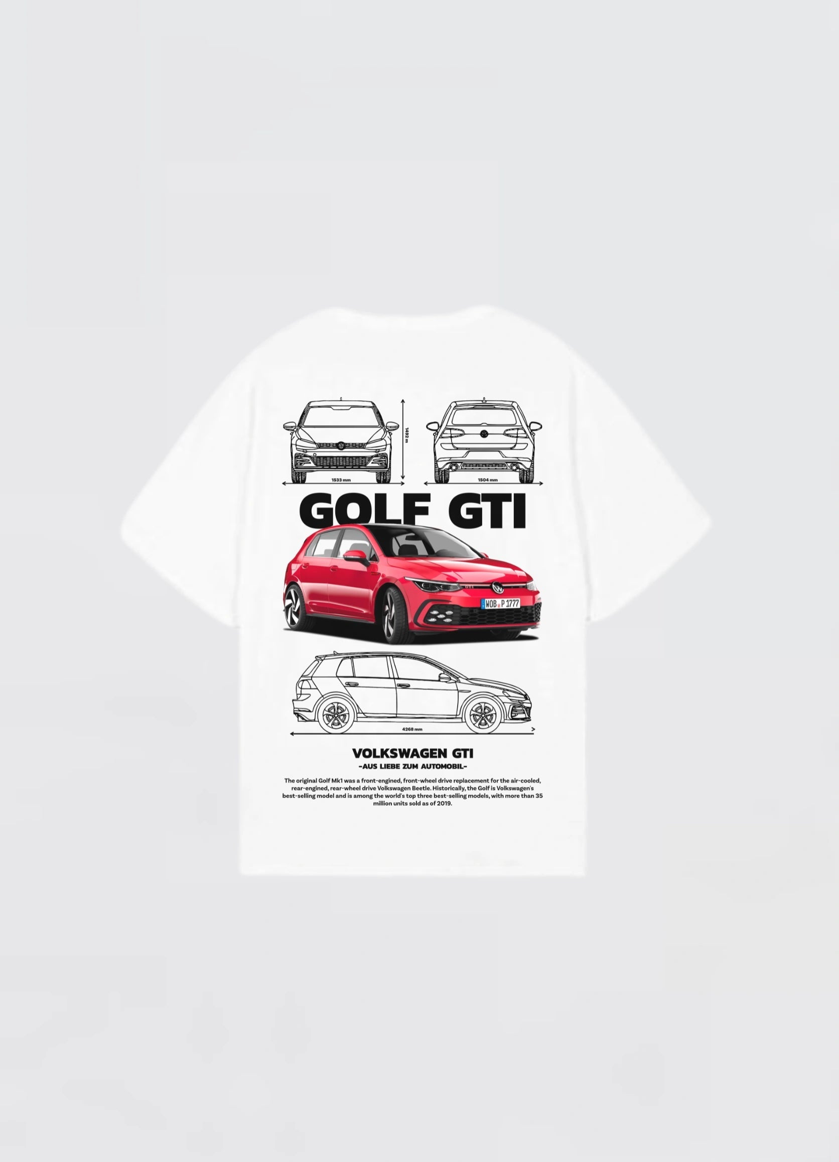 Volkswagen Golf GTI Oversized T-shirt Off - white - Strells